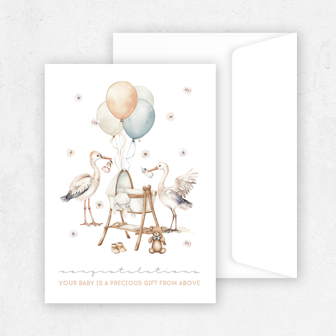 precious gift baby greeting card