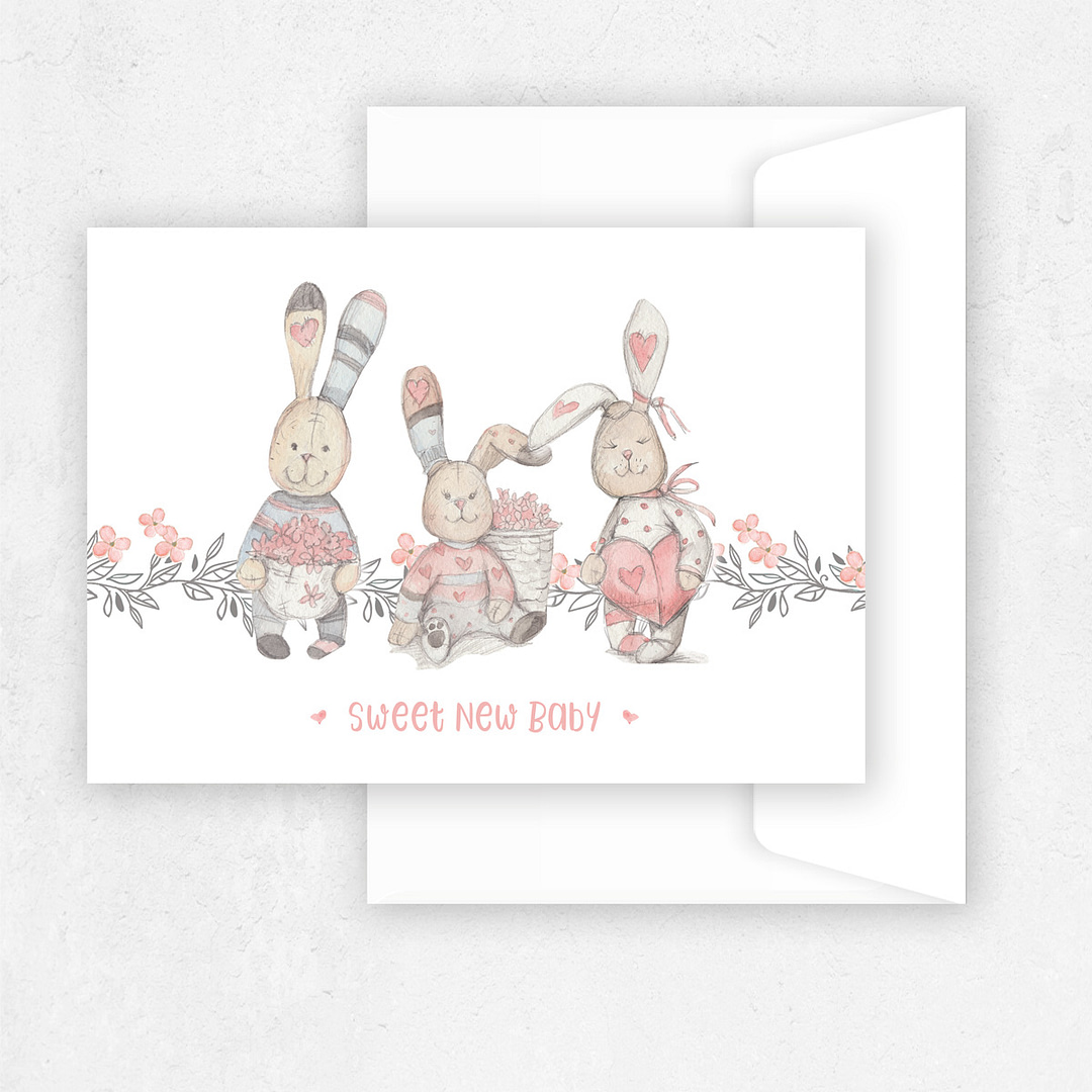 sweet new baby greeting card