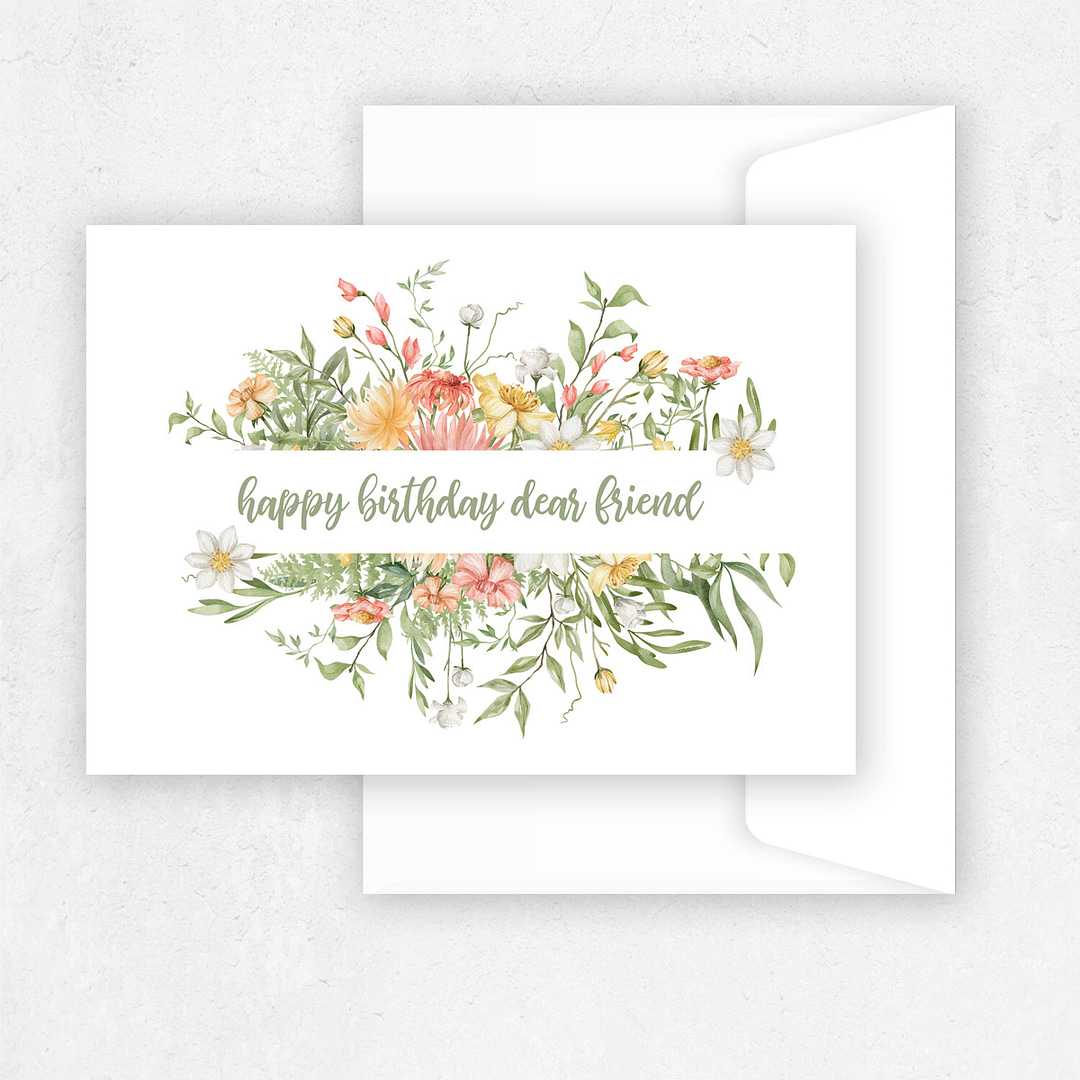 dear friend birthday greeting card