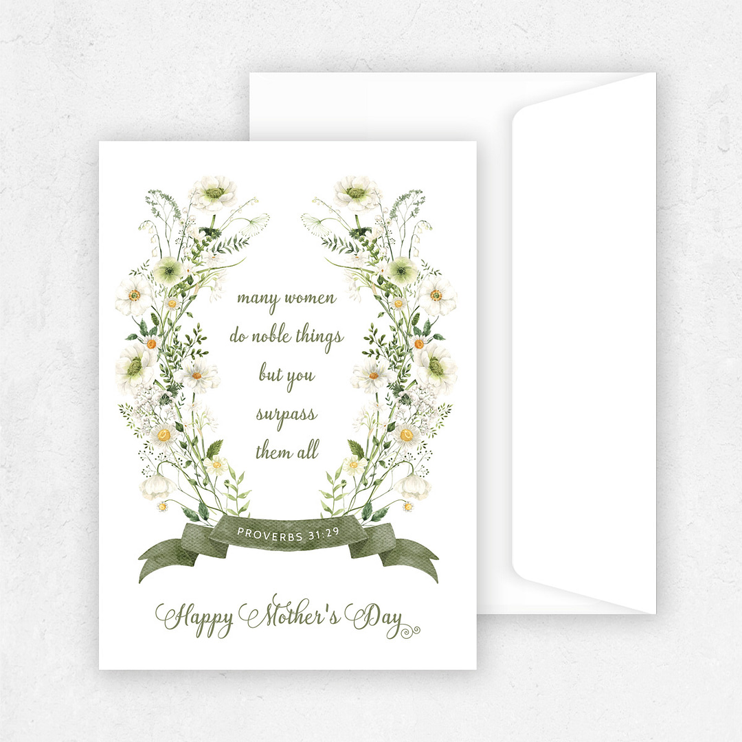 noble woman mother's day greeting card
