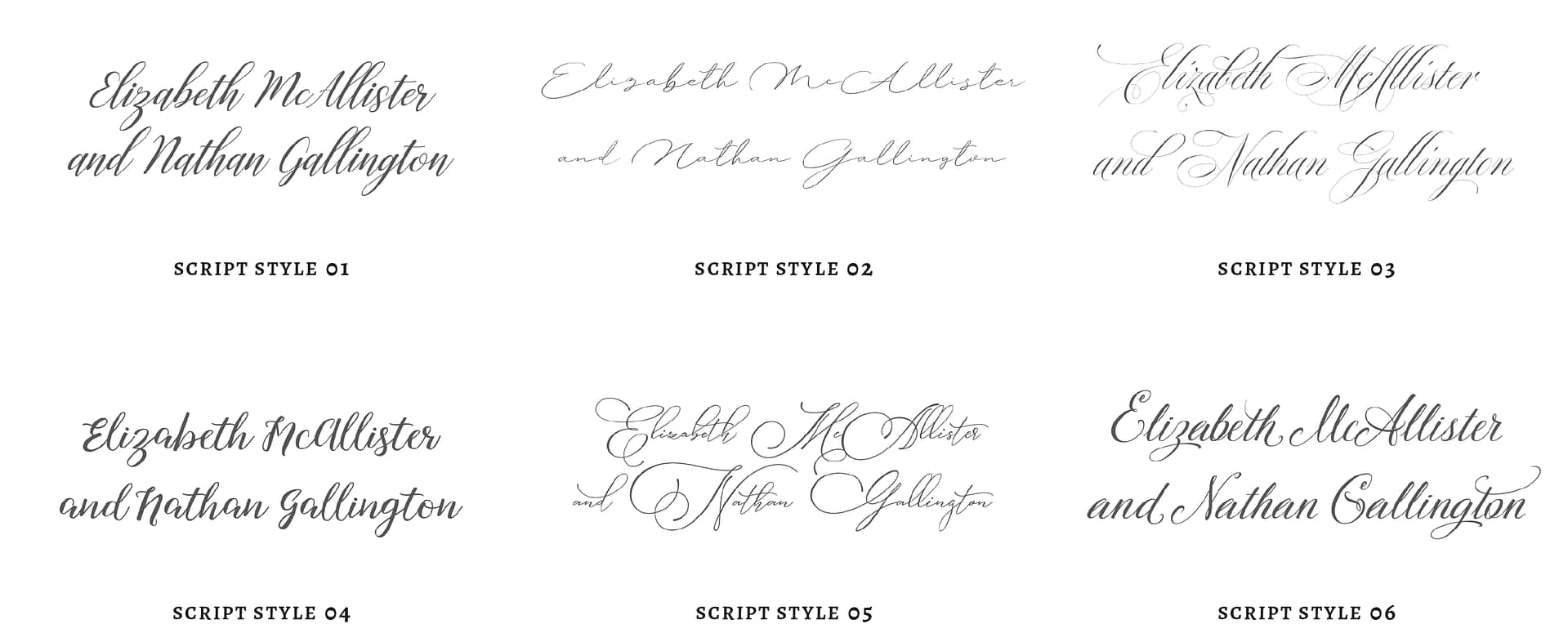 Script Styles Selection